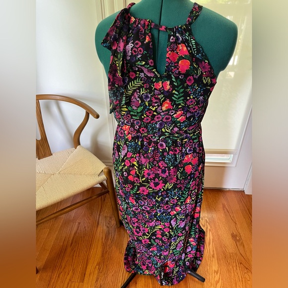 ModCloth floral maxi halter dress size small S - Picture 7 of 11